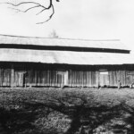 Side view of the old barn